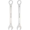 QUARKZMAN 2pz Chiave a Combinazione Sottile Metrica 22mm Torx Terminata a Scatola con Offset di 15 Gradi Estremità Aperta in Acciaio Inossidabile, Tono Argento