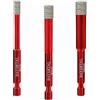 BAYERTAL® Set di punte per piastrelle 3 pezzi 6, 8, 10 mm esagonale E6.3 - Punte diamantate per piastrelle dure e gres porcellanato - Qualità industriale esclusiva per risultati professionali