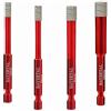 BAYERTAL® Set di punte per piastrelle 4 pezzi Ø 5, 6, 8, 10 mm esagonale E6.3 - Punte diamantate per piastrelle dure e gres porcellanato - Qualità industriale esclusiva per risultati professionali