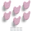 Poliplast - Set da 6 Maniglie, Design ad Orsetto, Modello 330, per Bambini, Verniciato a mano, Colore Rosa Salmone