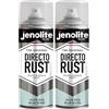 JENOLITE Directorust Vernice Aerosol Lucida | UOVO D'ANATRA BLU | Vernice spray multisuperficie | Per l'uso su legno, metallo, plastica, ceramica e superfici arrugginite | 2 x 400ml | BS16C33
