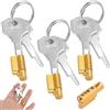 Dilightnews 3 Pezzi Antifurto Cilindro Serratura Rimorchio con 6 Chiave