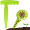 Milifox Piantatrice A Mano Con Scala di Misurazione,La Piantumazione di Semi da Giardino,Strumenti Per La Piantumazione di Bulbi,Strumenti per Appassionati di Giardinaggio,Verde Chiaro