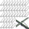 Jiehaojia Set di 40 picchetti di supporto per piante da giardino, piante di collegamento per canne di bambù, fibbie di collegamento per tralicci di piante in acciaio per giardino, serra, 11 mm