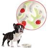 PTOBER Ciotola anti ingozzamento cani in ceramica - Per taglia media e grande, controllo porzioni - Labirinto carino per alimentazione lenta - Fino a 310 g - Serie Doodle Fragola