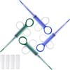 Icyowls 4 Pezzi Dispenser di compresse per Gatto, Set da 4 erogatori di farmaci per Animali Domestici, Spingi-Pillola Riutilizzabile con Punta in Silicone per Gatti, Cani e Piccoli Animali