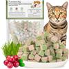 Havenfly Snack Liofilizzati con Erba per Gatti e Mirtillo Rosso, Snack Erba gatta per Gatti, Controllo delle Palline di Pelo e Benessere Urinario