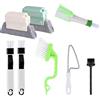 Runloon 8 Pcs Hand-held Groove Gap Cleaning Tools,Door Window Track Cleaning Tools Groove Corner Crevice Cleaning Brushes for Sliding Door/Tile Lines/Shutter/Car Vents/Air Conditioner/Keyboard