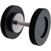 Amig - Maniglia porta scorrevole rotonda da infilare - 50 mm acciaio nero - Per porte da 35 mm - Design circolare robusto ed elegante - Mod. SD041