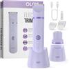OLOV Rasoio intimo da donna, per ascelle, braccia, corpo, viso, da donna, per uso intimo e umido, ricaricabile con USB