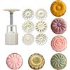 YANGWEN Stampo Mooncake 3D con 6 Timbri - per Torte della Luna da 50g - Stampi Biscotti Fiore Tradizionali per Festa di metà Autunno e DIY Dolci