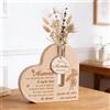 Photect Regalo Compleanno Mamma Regalo per Mamma Regalo per Festa della Mamma Originale Vaso di Cuore in Legno Idee Regalo di San Valentine Compleanno Carnevale Regali per Casa per Madre Matrigna