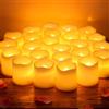 Songlypian 24 Pezzi LED Tea Lights,Candele Led Fiamma Oscillante,Effetto Fiamma Naturale, per Decorazioni Matrimoni e Casa,Feste, Natale, Pasqua