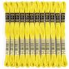 DMC - Confezione da 12 matassine, Filato da Ricamo Mouliné 117MC, 100% Cotone - Adatto a tutte le tecniche e superfici, ideale per punto croce (Giallo 307)
