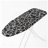 Umiin Copriasse da Stiro 140x45 cm, Fodera Universale Elastica e Spessa in Cotone con Imbottitura Feltro 6 mm, Bianco e Nero