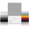 Blumtal Lenzuolo con Angoli Singolo in Spugna - Lenzuola Letto con Angoli Felpato - 90x200cm - Altezza Materasso 25cm - Grigio