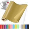 YAFLC Vinile Adesivo Permanente Oro opaco, 30.5x400cm Vinile Permanente, Pellicola Adesiva Usato per Tazze, Ceramica, Vetro, Regali Fai Da Te