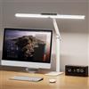 HONEYWELL HJ1BK-Base Sunturalux - Lampada da scrivania a LED da scrivania per ufficio, 1200 lm, 4 modalità di colore con timer, colore: Bianco