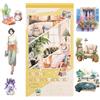 RISYPISY 281 Stickers Acquerello Pre-tagliati per Adulti - 20 Fogli Stile Cottagecore, Kit Artistico per Scrapbooking, Bullet Journal e Progetti Fai da Te con Adesivi Decorativi Bohémien