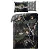 Halantex Set Letto ATTACK ON TITAN Attacco dei giganti - Copripiumino 140x200cm con federa 70x90cm - 100% Poliestere Multicolore