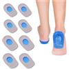 AQTAQ 4 paia di solette in gel per tallone, inserti per fascite plantare, cuscinetti per tallone, solette per speroni calcaneari, cuscinetto per alleviare il dolore al (2 grandi e 2 piccole)