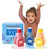 Honeysticks Bagnoschiuma Bambini (3 Pz) - Blu, Rosso, Giallo | Bagnoschiuma Colorato a Base Vegetale, Sicuro e Non Irritante, Cambia il Colore dell'Acqua, Bolle Bagno Bambini da 1-8 Anni
