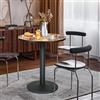 LANTUS Tavolo da bar rotondo, tavolo da pranzo, quadrato, stile industriale, tavola in legno + gambe in ferro, portata massima 125 kg, 60 x 60 x 72 cm (A)