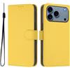 IMIRST Cover per iPhone 17 Pro, Libro Custodia Portafoglio Premium Pelle PU, Slot Scheda, Chiusura Magnetico Aletta Antiurto Case per Apple iPhone 17 Pro 6.3'', YBCS Lemon Yellow