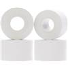YONGYONGBUY 4 rotoli di nastro sportivo bianco (3,8 cm × 10 m), forte adesione, facilmente strappabile e delicato sulla pelle, perfetto per calcio, pallavolo e tutti gli sport