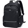 GOLF QUALITY Zaino Porta PC Donna 15.6 Pollici, Grande Zaino per Scuola, Computer, Business, Notebook, Viaggio, Ufficio, Lavoro，Nero