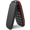 ukuu Telefono Cellulare per Anziani, GSM Cellulare per Anziani con Tasti Grandi Display 1.8" Supporto SIM Doppio, Chiamata Rapida 800mAh Batteria Lungo Standby - Nero