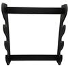 Glac Store® Supporto Sostegno Espositore Piedistallo Stand 3 Posti con Bordi in Velluto Grigio Scuro da Parete Muro per Katana Ultimo Samurai Tipo Kill Bill in Legno