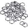 PATIKIL 1.6mm x 12mm Pesca Diviso orings,50pz 304 Inossidabile Acciaio Doppio Piatto oring Esca Connettore per Acqua Salata Acqua Dolce