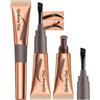 Lestpola Gel per sopracciglia Tint Peel Off - 2 pezzi di colore nero grigio per sopracciglia, impermeabile, resistente ai trasferimenti, anti-smudge-proof, dura 3 giorni, Easy Peel Off Gel Sopracciglia Eyebrow