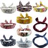 Cherry-on-Top Fasce per capelli con filo metallico, fascia per capelli a bandana, confezione da 10 pezzi, flessibile, per donne