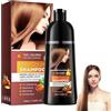 AONAT Shampoo Colorante Marrone 400ml,Tinta Capelli Castano Naturale 3 in 1,Copertura Rapida dei Capelli Bianchi,Colorazione Facile a Casa per Uomo e Donna