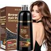 BLSFXROE Shampoo colorante per capelli - 500 ml di tintura per capelli marrone chiaro Hair Dye Shampoo 3 in 1 per capelli grigi e barba, shampoo colorante per uomini e donne (marrone chiaro)
