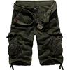 HEONSATI Bermuda Cargo Uomo Elasticizzati Shorts Sportivi In Vita Da Lavoro Bermuda Palestra Estivi Coulisse Militari Pantaloncini Eleganti Trekking Leggero Pantaloni Corti Tattici Con Tasche Laterali Baggy