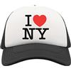 Generic I Love NY I Love New York - Berretto da baseball con mezza rete, colore: Nero, Nero , Taglia unica