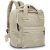 Boziee Zaino da donna in tela/corda, zaino da città per ragazze, zaino per scuola, viaggi, lavoro unisex, beige., L