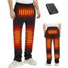 FERNIDA Pantaloni Riscaldati Uomo Donna, Pantaloni Termici Elettricamente Riscaldati con Power Bank, Pantaloni di Pile Riscaldanti Nero per Jogging all'aperto Pesca Sci Ciclismo