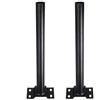 MF artSHOP 2X Palo Per Lampione Solare 48 Cm Staffa Nera Per Lampione Stradale Supporto Per Faro Led Da Esterno Palo per Antenna TV Braccio Per Muro Parete