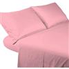 SpazioTessile Coppie Federe Flanella Tinta Unita 100% Cotone Made in Italy (Coppia Federe 50x80, Rosa)