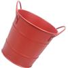 TOPBATHY Secchio di Metallo Rosso portaghiaccio Ice Bucket barile di stoccaggio del Ghiaccio Posate Nere Secchiello per Il Ghiaccio in Acciaio Inossidabile Mini Contenitore per Alimenti