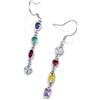 Bellitia Jewelry Orecchini Lunghe Pendente con Zirconi Cubici, Nappa Orecchini a Catena Moda in Argento Sterling 925 per Donna, Gioielli con Pietre Multicolore