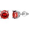 Aurora Tears Orecchini a perno con pietra portafortuna in argento Sterling 925, con pietra portafortuna per nascita, gioielli regalo per donne e uomini, DE0214, Pietra, Granato