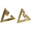 Vurmashop Orecchini Triangolo Oro da Donna - Orecchini dal design geometrico aperto