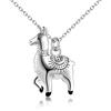 YAFEINI Collana in argento Sterling con ciondolo a forma di bradipo e lama di alpaca, idea regalo per donne e ragazze, 2.1 x 1.3 cm, Metallo