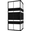 Parama Box Doccia Angolare 70x70 cm Vetro Serigrafato 4 mm Profili Neri H185cm Mod. Willis