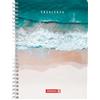 BRUNNEN Calendario scolastico Style (2025/2026) Beach Waves, 2 pagine = 1 settimana, A5, 160 pagine, busta in PP, multicolore